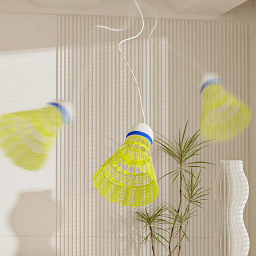 (3 Shuttle Cock Set) Single Person Badminton Trainer Set