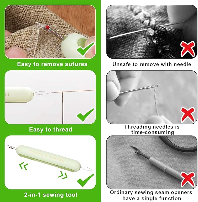 2 In 1 Needle Threader Seam Ripper