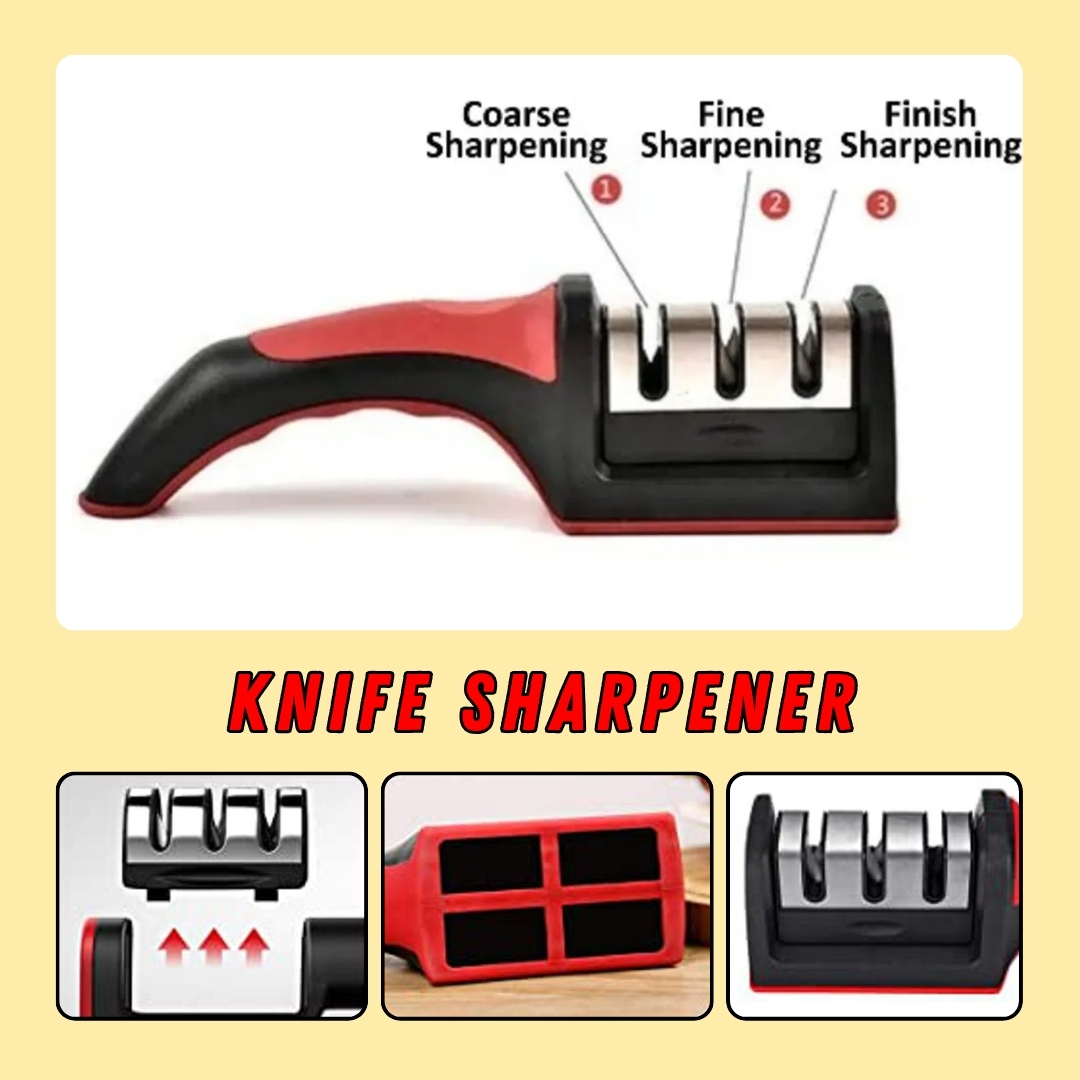 3 Stage Knife Sharpener - Professional Kitchen Knife Sharpener
