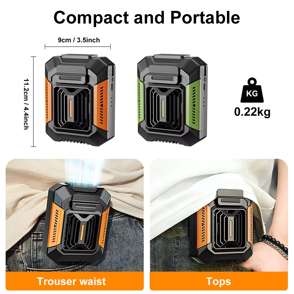 Portable Waist Clip Fan with Powerbank (5000mAh)