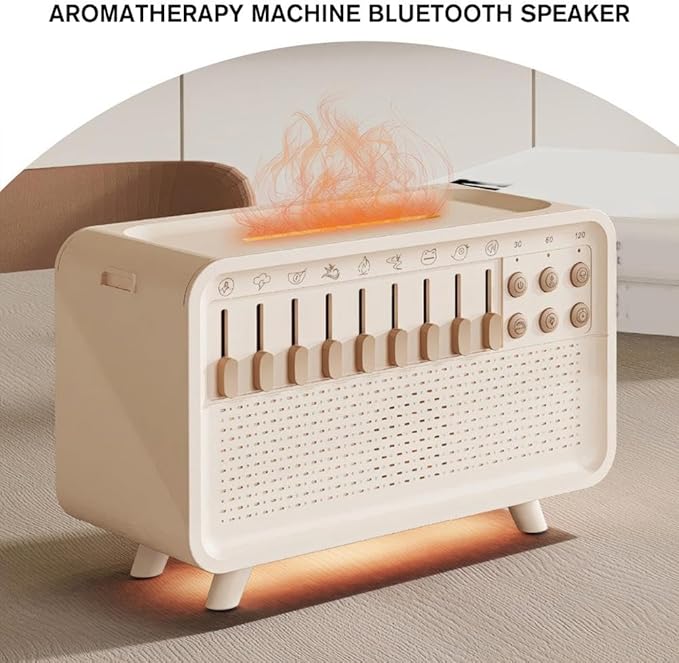 White Noise Night Light Humidifier with Sound Machine (8 Ambient Sounds)